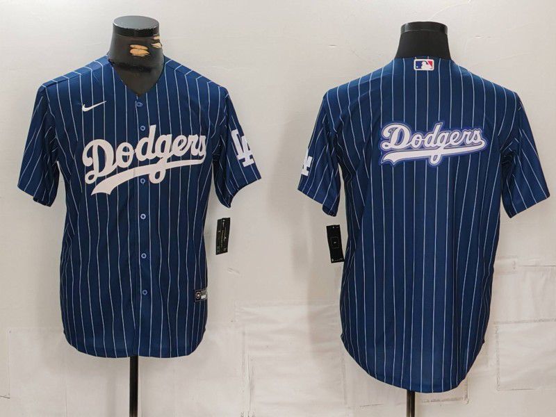 Men Los Angeles Dodgers Blank Blue Stripe Game 2024 Nike MLB Jersey style 5->los angeles dodgers->MLB Jersey